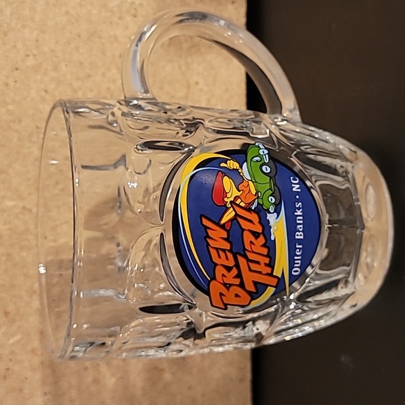Brew Thru Outer Banks, NC Glass Beer Stein - Picture 1 of 7